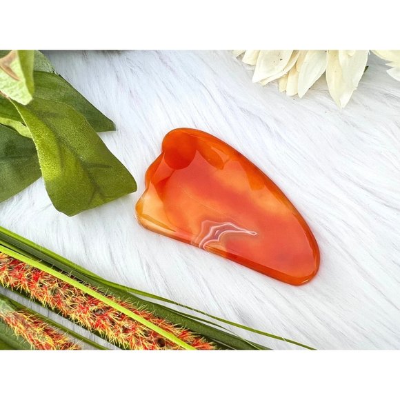 Carnelian Gua Sha - Carnelian Face Massager -High Quality Carnelian Facial - Picture 5 of 11